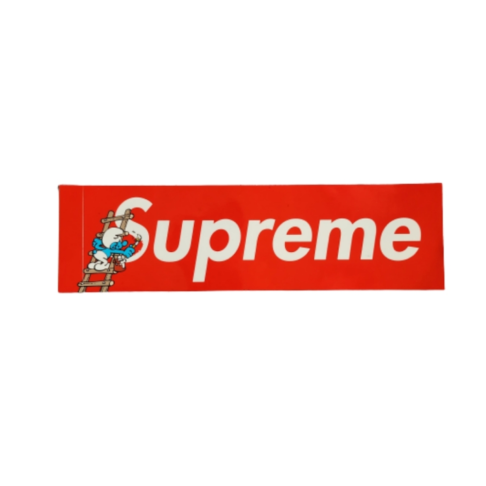 Supreme Red Smurf Box Logo Sticker